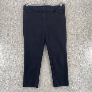 LOFT Pants Womens 10 Riviera Black Stretch Cropped Capri Pockets Everyday Casual